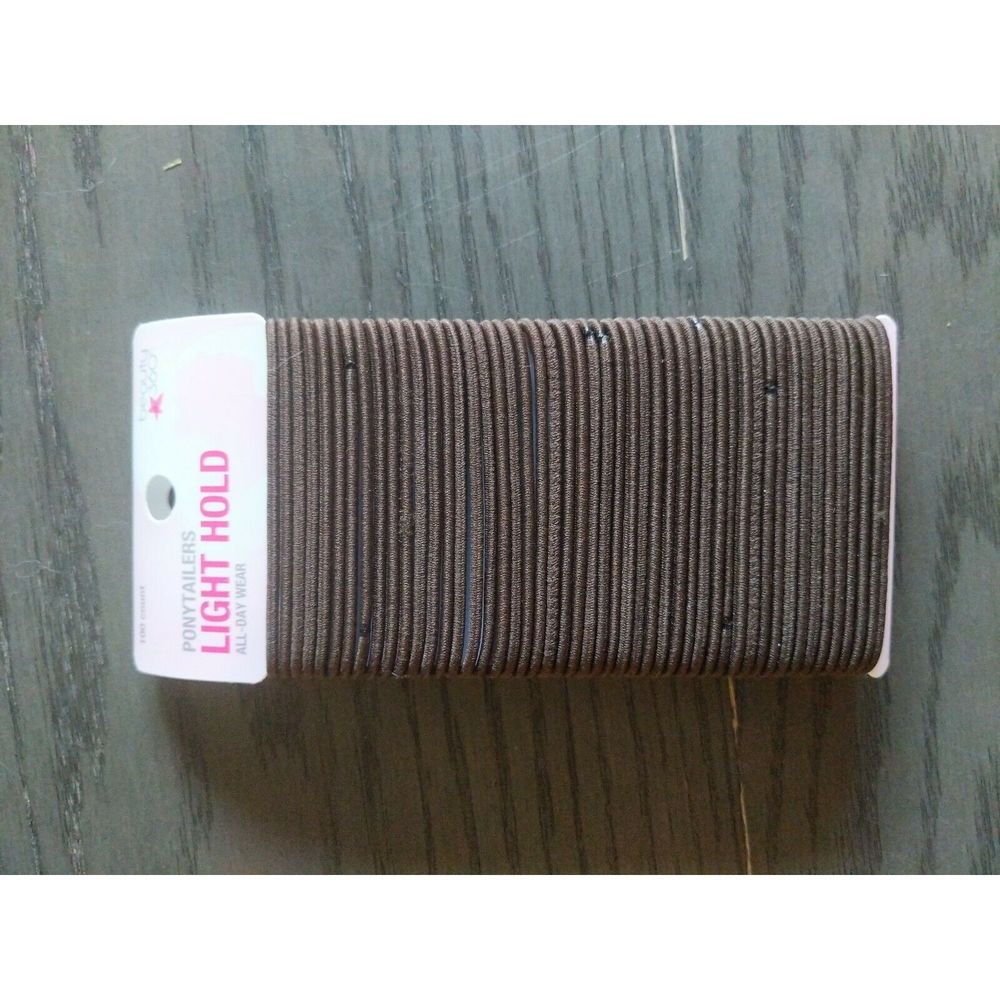 Beauty 360 Ponytailers Light Hold 100 Pieces Brown
